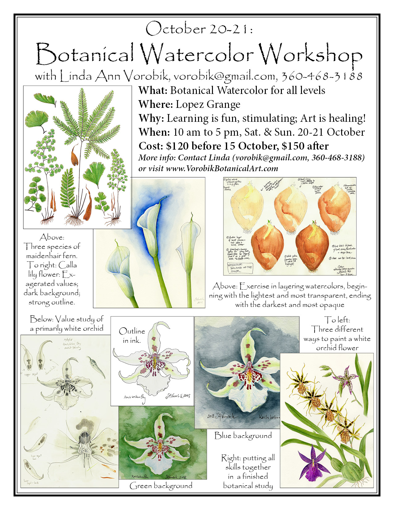 2018 Botanical Watercolor with Linda Ann Vorobik